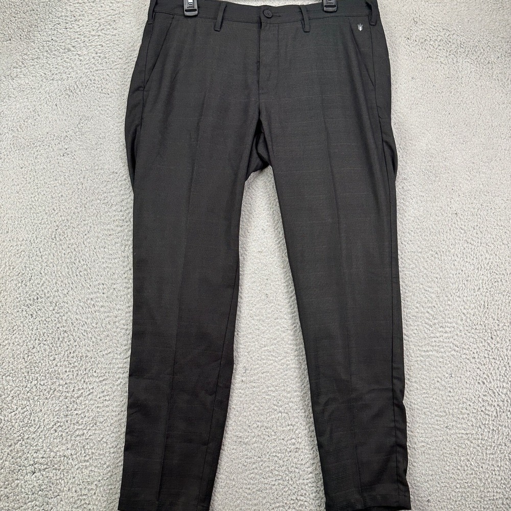 Louis Philippe Mens Chino Pants 36X30 Dark Gray Flat Front Pocket Stretch NEW
